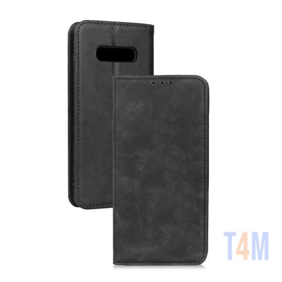 Funda Abatible de Cuero con Bolsillo Interno para Samsung Galaxy Note 8 Negro